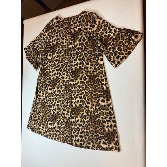 Chelsea Taylor Womens 2X Cheetah Print Dress Gold Rings Animal Print (bin LL179) - Picture 9 of 9